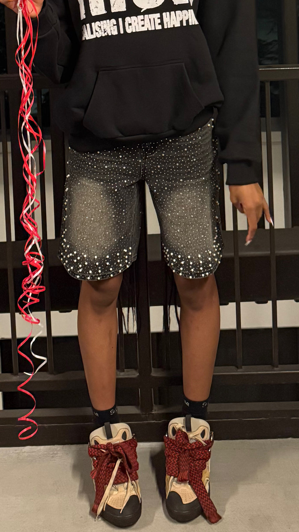 Starlight Studded Denim Shorts