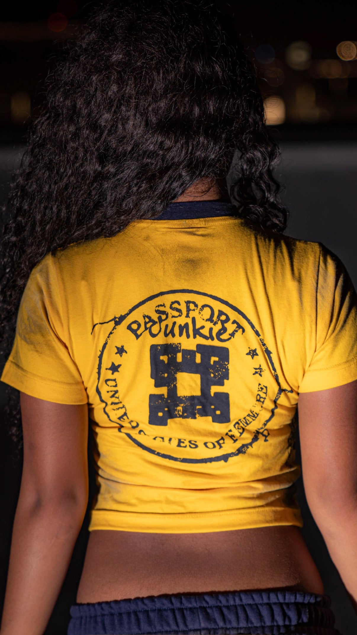 “Passport Junkie” crop top